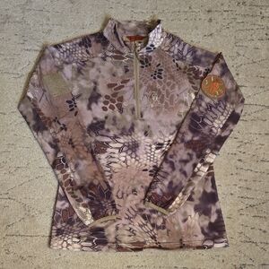 Kryptek Womens Valhalla Long SleeveCamouflage Half-Zip Pullover, M Preowned